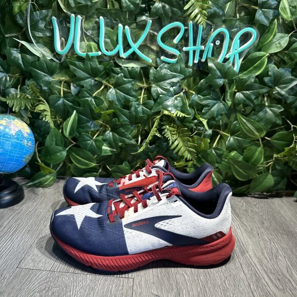 Brooks Launch 8 Shoes Texas Star Flag USA Running Patriotic 1203451B621 Womens 8 - Picture 4 of 10